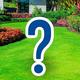Royal Blue Question Mark Corrugated Plastic Yard Sign, 20in